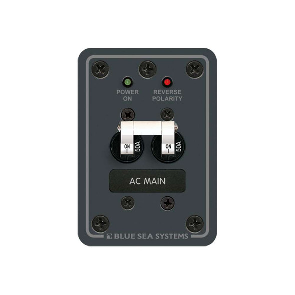 Blue Sea Systems Blue Sea 8079 AC Main Only Circuit Breaker Panel (White Switches) 8079 MyGreenOutdoors