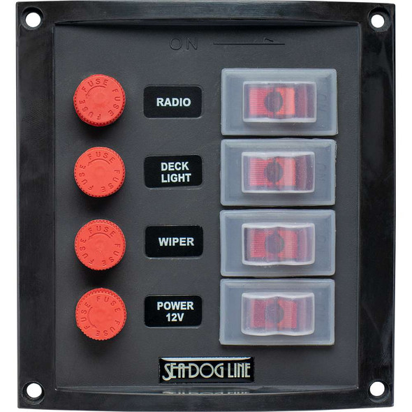 Sea-Dog Sea-Dog Splash Guard Switch Panel Vertical - 4 Switch [424016-1] MyGreenOutdoors