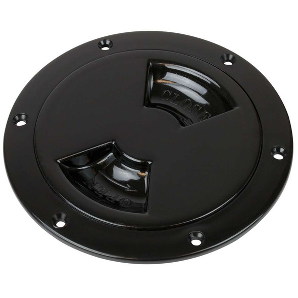 Sea-Dog Sea-Dog Quarter-Turn Smooth Deck Plate w/Internal Collar - Black - 4" [336345-1] MyGreenOutdoors