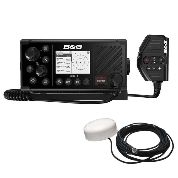 B&G BG V60-B VHF Marine Radio w/DSC, AIS (Receive Transmit) GPS-500 GPS Antenna [000-14819-001] MyGreenOutdoors