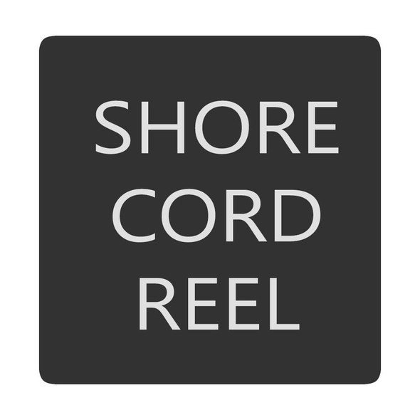 Blue Sea Systems Blue Sea 6520-0382 Square Format Shore Cord Reel Label [6520-0382] MyGreenOutdoors