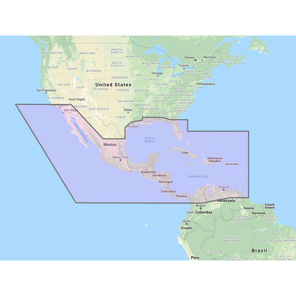 Furuno Furuno Central America, Caribbean Part of Mexico Vector Chart - 3D Data Standard Resolution Satellite Photos - Unlock Code [MM3-VNA-027] MyGreenOutdoors