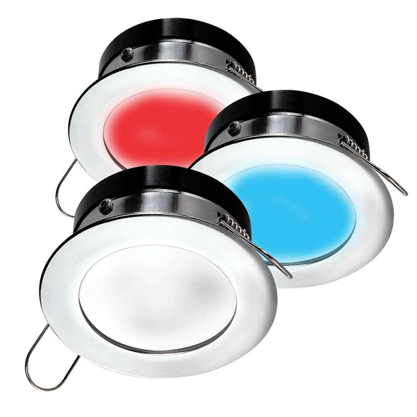 I2Systems Inc i2Systems Apeiron A1120 Spring Mount Light - Round - Red, Cool White Blue - Brushed Nickel [A1120Z-41HAE] MyGreenOutdoors