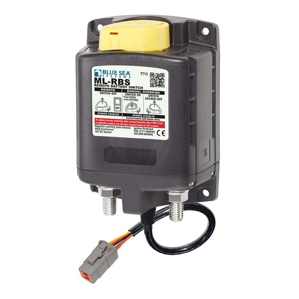 Blue Sea Systems Blue Sea 7713100 ML-RBS Remote Battery Switch w/Manual Control Auto Release Deutsch Connector - 12V [7713100] MyGreenOutdoors