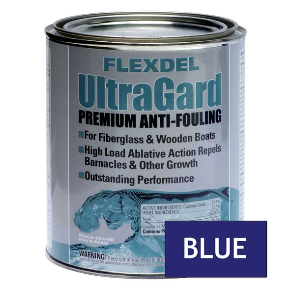 Flexdel Flexdel UltraGard Premium Anti-Fouling Paint - Quart - Blue - NO SHIPPING-LOCAL PICK UP ONLY [65003] MyGreenOutdoors