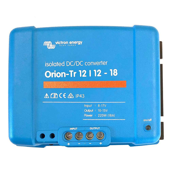 Victron Energy Victron Orion-TR DC-DC Converter - 12 VDC to 12 VDC - 18AMP Isolated [ORI121222110] MyGreenOutdoors