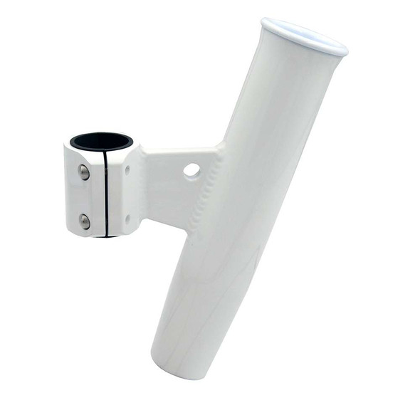 C.E. Smith C.E. Smith Aluminum Vertical Clamp-On Rod Holder 1-27/32" OD White Powdercoat w/Sleeve [53726] MyGreenOutdoors