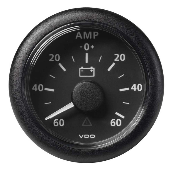 Veratron VDO Marine 2-1/16" (52mm) Viewline Battery Status Gauge -60/+60 AMP - 8 to 32V - Black Dial Bezel [A2C59512328] MyGreenOutdoors