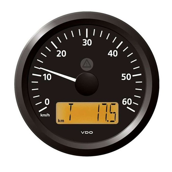 Veratron VDO Marine 3-3/8" (85 mm) ViewLine Speedometer - 0 to 60 KMH - 12/24V - Black Dial Triangular Bezel [A2C59512367] MyGreenOutdoors
