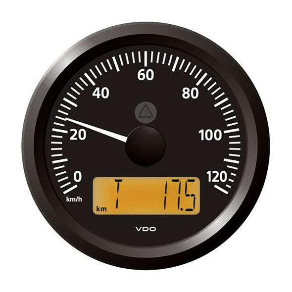 Veratron VDO Marine 3-3/8" (85 mm) ViewLine Speedometer - 0 to 120 KMH - 12/24V - Black Dial Triangular Bezel [A2C59512369] MyGreenOutdoors