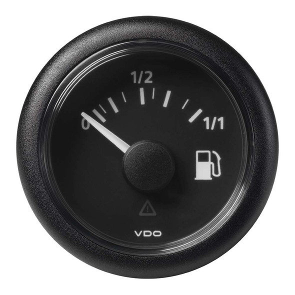 Veratron VDO Marine 2-1/16" (52mm) ViewLine Fuel Level Gauge 0-1/1 - 8-32V - 3-180 OHM - Black Dial Round Bezel [A2C59514082] MyGreenOutdoors
