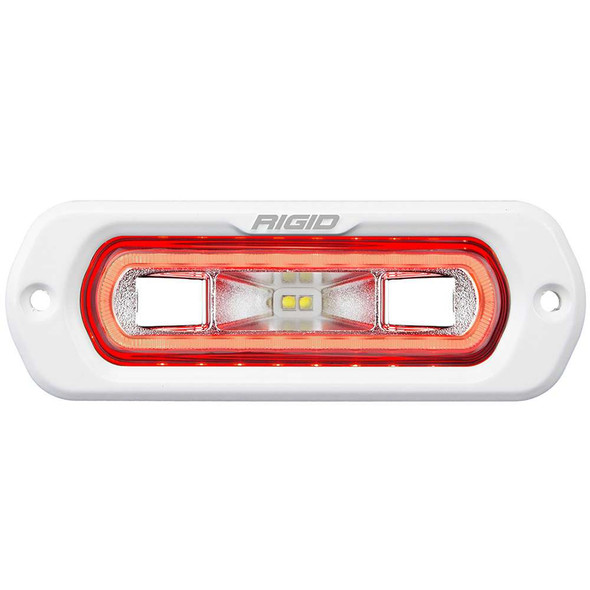 Rigid Industries RIGID Industries SR-L Series Marine Spreader Light - White Flush Mount - White Light w/Red Halo [51202] MyGreenOutdoors