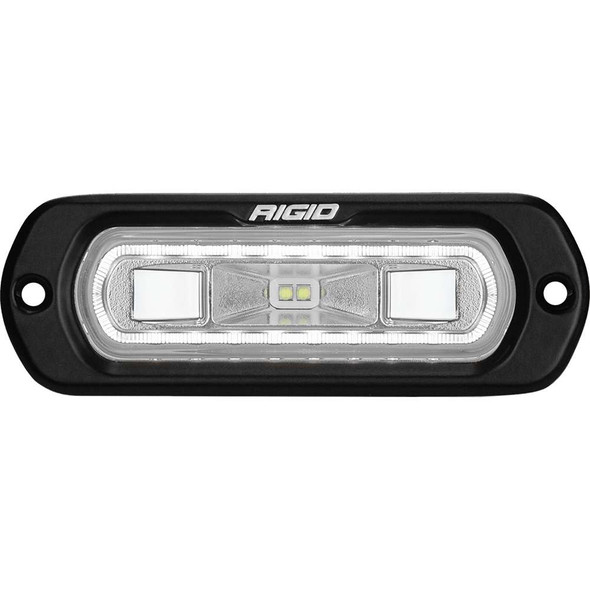 Rigid Industries RIGID Industries SR-L Series Marine Spreader Light - Black Flush Mount - White Light w/White Halo [52200] MyGreenOutdoors