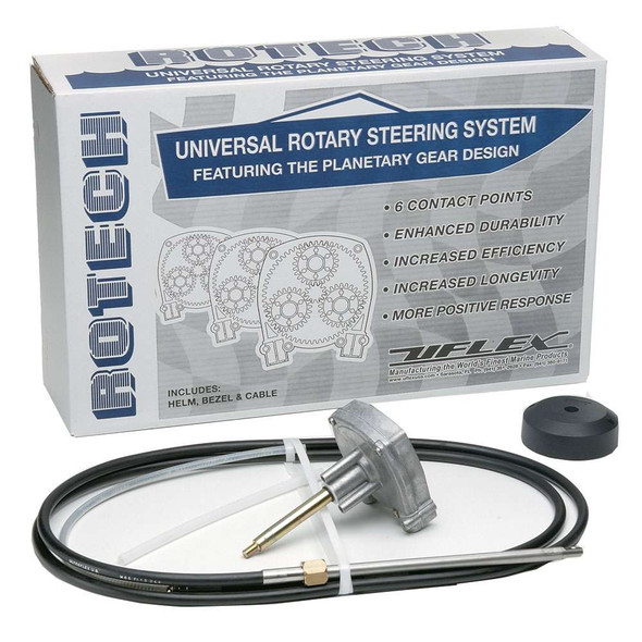 UFlex USA UFlex Rotech 8' Rotary Steering Package - Cable, Bezel, Helm [ROTECH08FC] ROTECH08FC MyGreenOutdoors