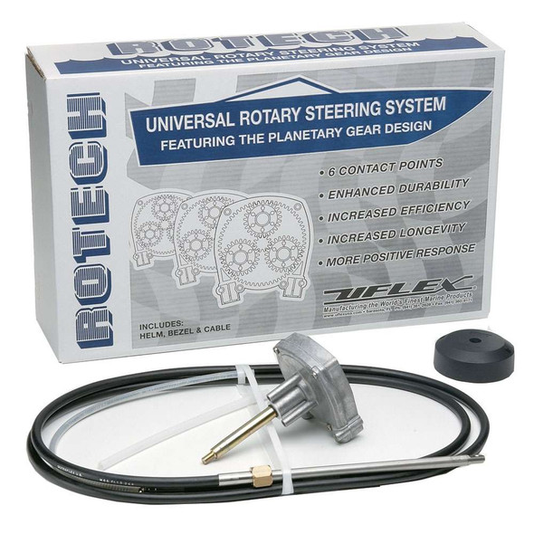 UFlex USA UFlex Rotech 12' Rotary Steering Package - Cable, Bezel, Helm [ROTECH12FC] ROTECH12FC MyGreenOutdoors