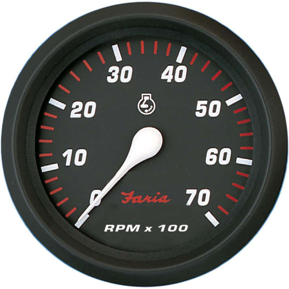 Faria Beede Instruments Faria Professional Red 4" Tachometer - 7,000 RPM [34617] MyGreenOutdoors