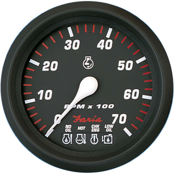 Faria Beede Instruments Faria Professional Red 4" Tachometer - 7,000 RPM w/System Check [34650] MyGreenOutdoors