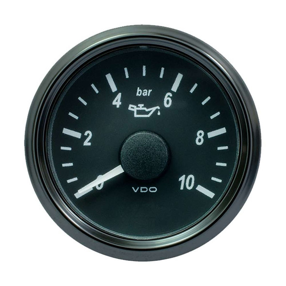 VDO VDO SingleViu 52mm (2-1/16") Oil Pressure Gauge - 10 Bar - 0-180 Ohm [A2C3833170030] MyGreenOutdoors