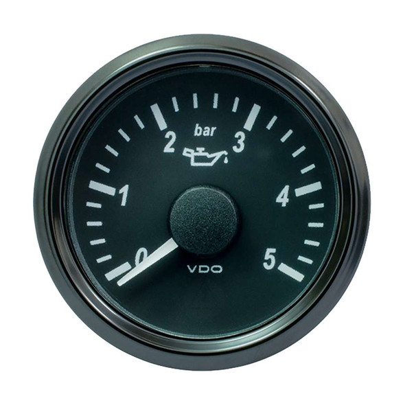 VDO VDO SingleViu 52mm (2-1/16") Oil Pressure Gauge - 5 Bar - 0-180 Ohm [A2C3833160030] MyGreenOutdoors