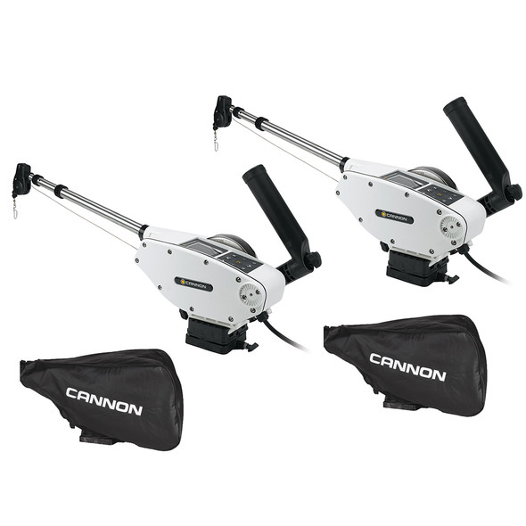 Cannon Optimum 10 Tournament Series (TS) BT Electric Downrigger 2-Pack w\/Black Covers [1902340X2\/COVERS]
