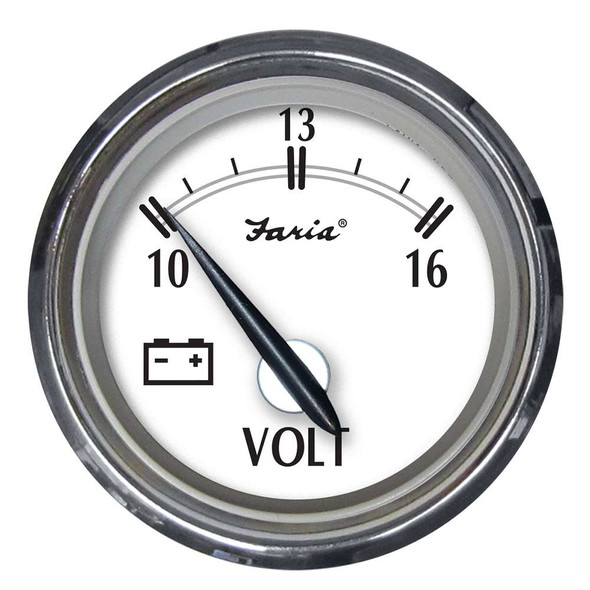 Faria Beede Instruments Faria Newport SS 2" Voltmeter - 10 to 16V [25009] MyGreenOutdoors