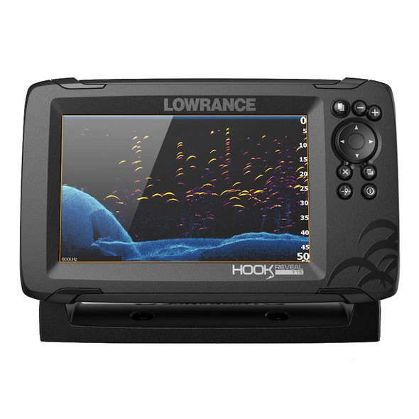 Lowrance Lowrance HOOK Reveal 7 Combo w/SplitShot Transom Mount C-MAP Contour+ Card [000-15854-001] MyGreenOutdoors