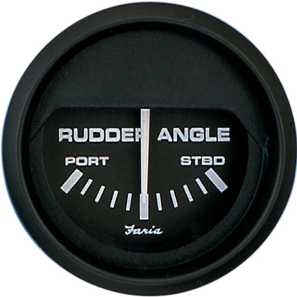 Faria Beede Instruments Faria Euro Black 2" Rudder Angle Indicator [12833] MyGreenOutdoors