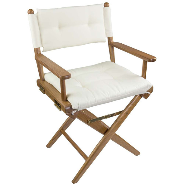 Whitecap Whitecap Directors Chair w/Cream Cushion - Teak [61043] MyGreenOutdoors