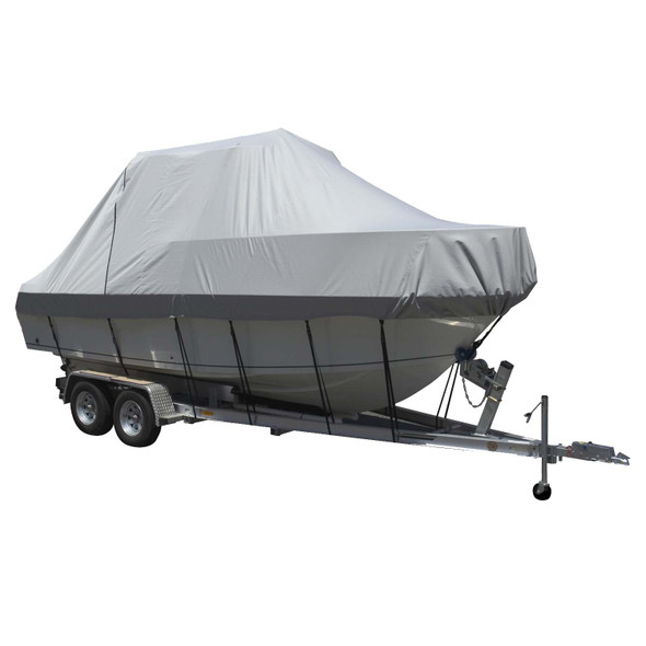 Carver by Covercraft Carver Sun-DURA Specialty Boat Cover f/19.5 Walk Around Cuddy Center Console Boats - Grey [90019S-11] MyGreenOutdoors