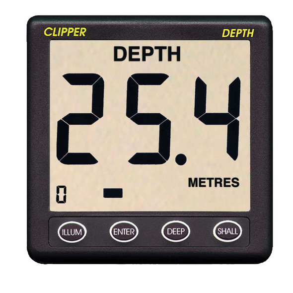 Clipper Clipper Depth Instrument w/Thru Hull Transducer & Cover [CL-D] CL-D MyGreenOutdoors