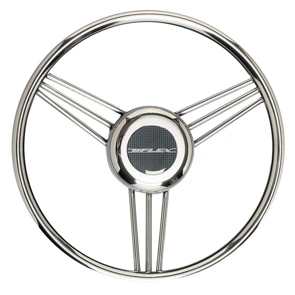 UFlex USA Uflex V27 13.8" Steering Wheel - Stainless Steel Grip Spokes [V27] MyGreenOutdoors