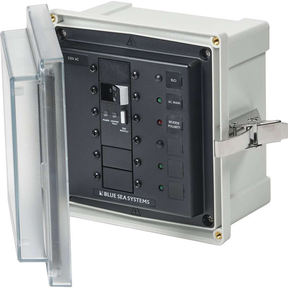 Blue Sea Systems Blue Sea 3123 - SMS Panel Enclosure w/ELCI (32A) 3 Blanks - 230V AC [3123] MyGreenOutdoors