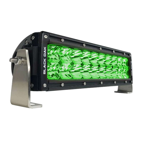 Black Oak LED Black Oak Double Row Combo Green Hog Hunting 10" Light Bar - Black [10G-D3OS] MyGreenOutdoors