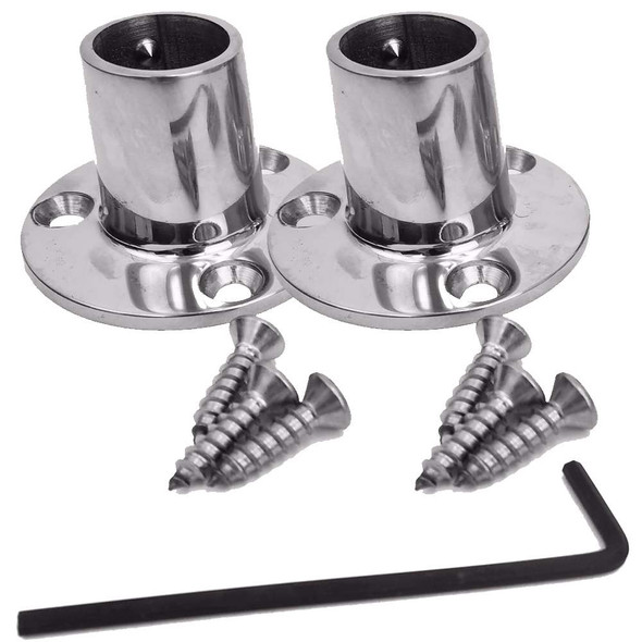 NavPod NavPod Feet Pair Kit Stainless Steel Feet for 1 Diameter Tubing (Circular Base) [SS100-CIR-KIT] MyGreenOutdoors