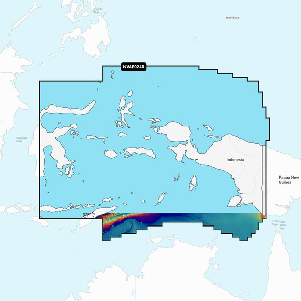 Garmin Garmin Navionics Vision+ NVAE024R - Central West Papua East Sulawesi - Marine Chart [010-C1222-00] MyGreenOutdoors