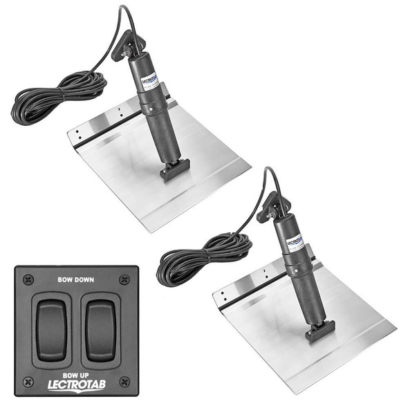 Lectrotab Lectrotab XKA Aluminum Alloy Trim Tab Kit w/Rocker Switch - 9 x 9 [XKAF9X9A] MyGreenOutdoors