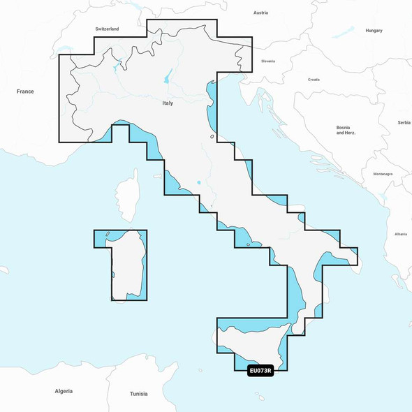 Garmin Garmin Navionics Vision+ NVEU073R - Italy, Lakes Rivers - Marine Chart [010-C1268-00] MyGreenOutdoors