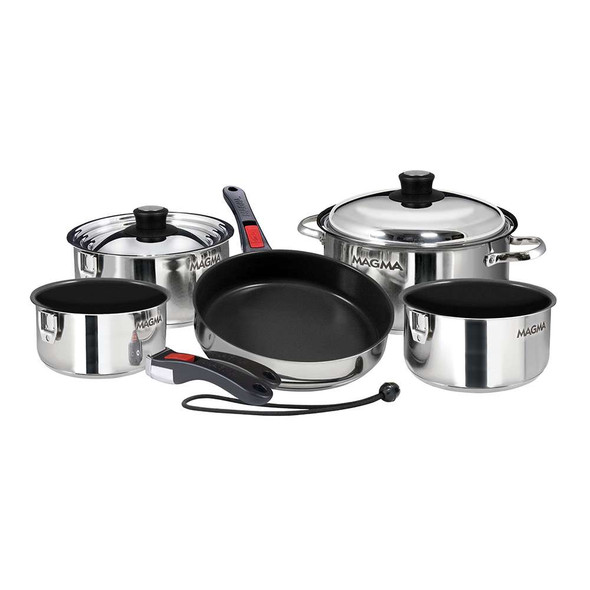 Magma Magma 10 Piece Induction Non-Stick Cookware Set - Stainless Steel [A10-366-2-IND] MyGreenOutdoors