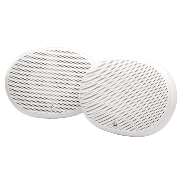 Poly-Planar Poly-Planar 6" x 9" Premium Oval Marine Speakers - (Pair) White [MA5950] MyGreenOutdoors