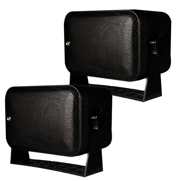 Poly-Planar Poly-Planar Box Speakers - Pair - Black [MA9060B] MyGreenOutdoors