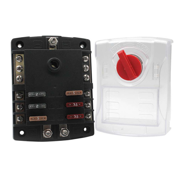 Cole Hersee Cole Hersee 6 ATO Standard Series Fuse Block w/Ground Bus [880027-BP] MyGreenOutdoors