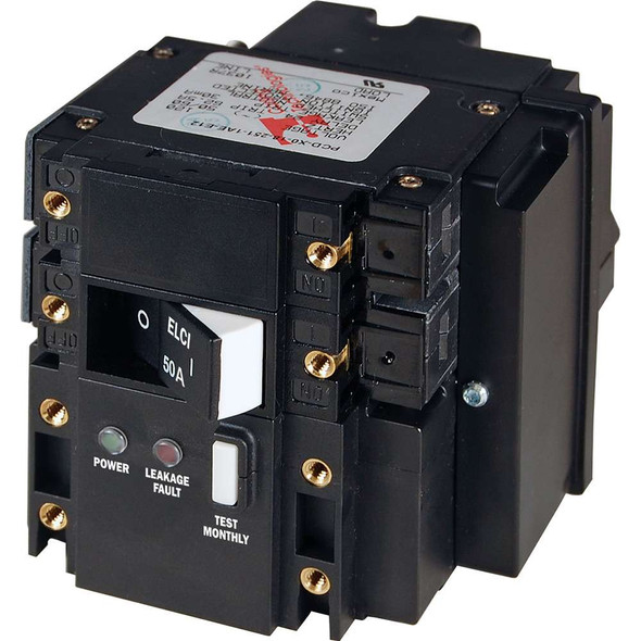 Blue Sea Systems Blue Sea C-Series ELCI Circuit Breaker - Double Pole 240V AC 50A [3093] MyGreenOutdoors