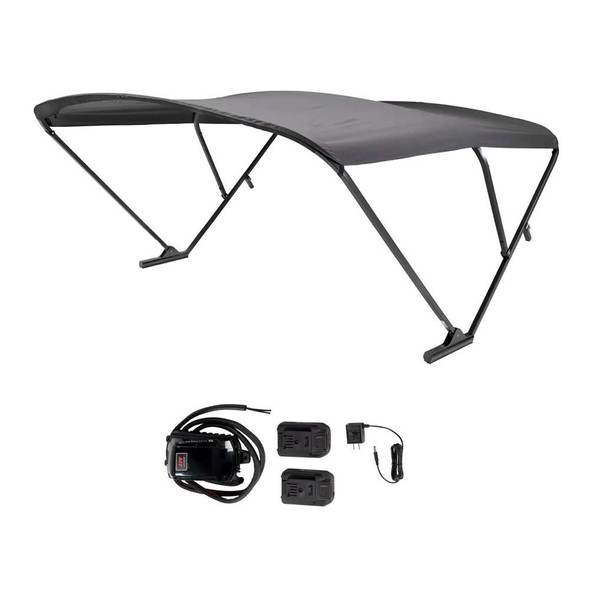 SureShade SureShade Battery Powered Bimini - Black Anodized Frame Black Fabric [2021133087] MyGreenOutdoors