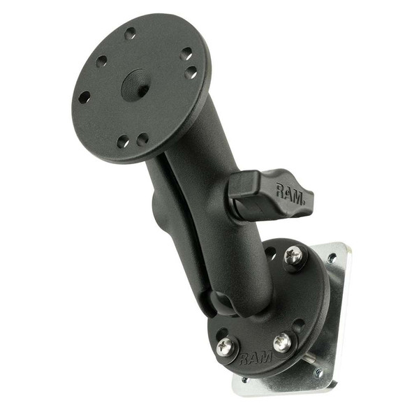 RAM Mounting Systems RAM Mount Double Ball Mount w/Backing Plate [RAM-B-101U-225B2] MyGreenOutdoors