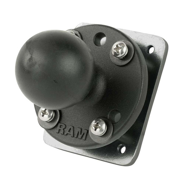 RAM Mounting Systems RAM Mount Drill-Down Dashboard Ball Base w/Backing Plate - C Size [RAM-202-225-2U] MyGreenOutdoors