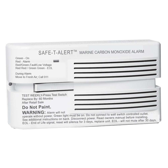 Safe-T-Alert Safe-T-Alert 65 Series Marine Carbon Monoxide Alarm 12V - Surface Mount - White [M-65-541] MyGreenOutdoors