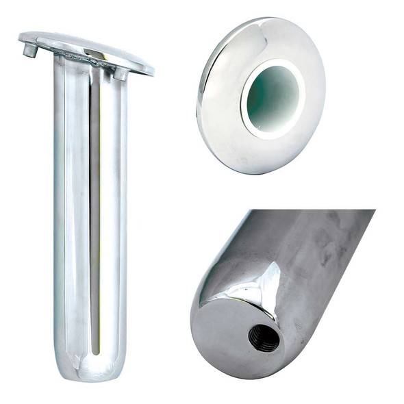 Tigress Tigress Blind Mount Round Head Closed Base Rod Holder - 15 Degree - 9" [77901-1] MyGreenOutdoors