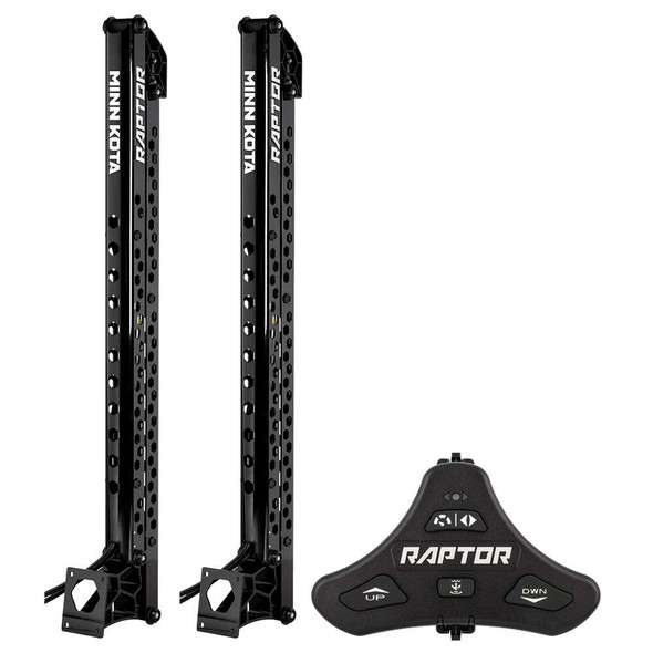 Minn Kota Minn Kota Raptor Bundle Pair - 10' Black Shallow Water Anchors w/Active Anchoring Footswitch Included [1810630/PAIR] MyGreenOutdoors