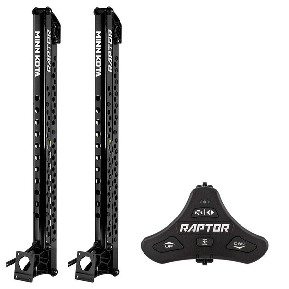 Minn Kota Minn Kota Raptor Bundle Pair - 8' Black Shallow Water Anchors w/Footswitch [1810600/PAIR] MyGreenOutdoors