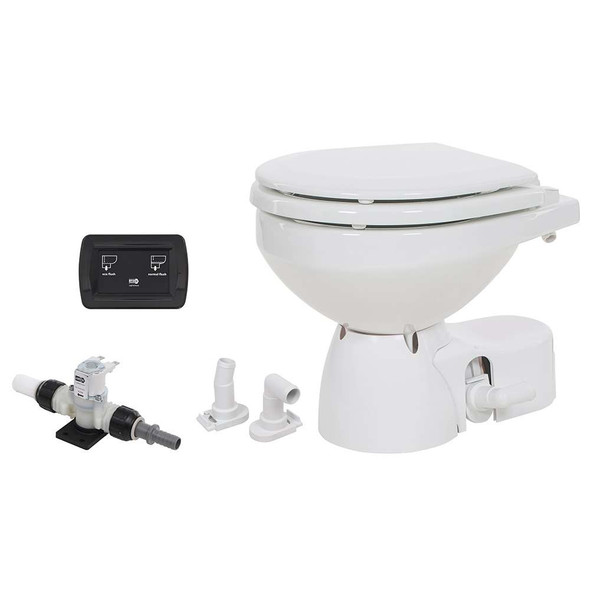 Jabsco Jabsco Quiet Flush E2 Fresh Water Toilet Compact Bowl - 12V - Soft Close Lid [38045-3092RSP] MyGreenOutdoors